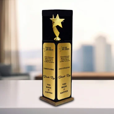 Premium Royal Star Achievement Wooden Award
