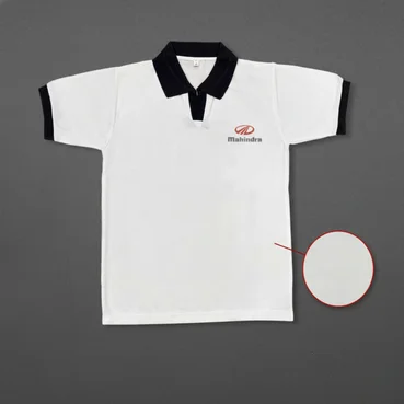 White Logo V Neck T-shirts