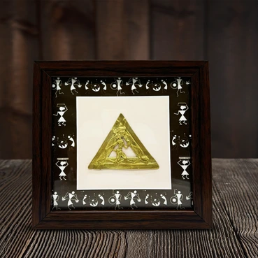 Artisanal Dhokra-Inspired Tribal Décor Frame for Home & Office