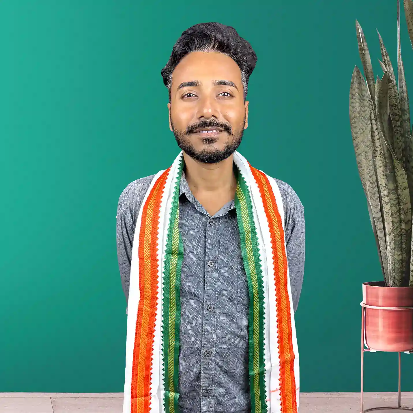 Patriotic Tricolour Uttoriyo for Cultural & Honour Events