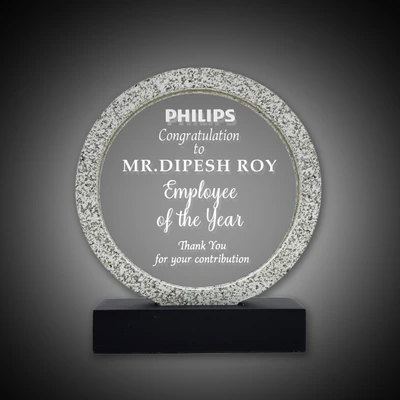 Crystal Memento with Black Base