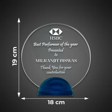 Crystal Plaque with Sandblasting finish size image