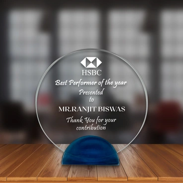 Crystal Plaque with Premium Sandblasting