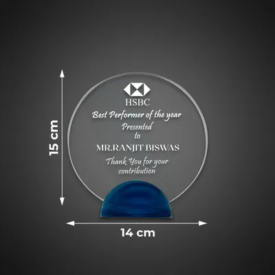 Crystal Plaque with Sandblasting