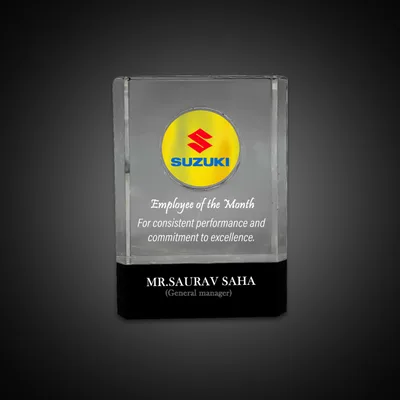 Personalised Crystal Plaque with Sandblasting