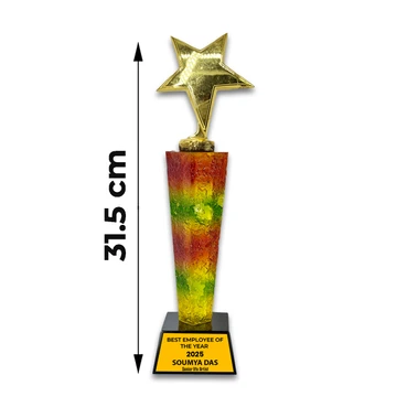 Custom made Handmade Crystal Plaque (31.5 CM)