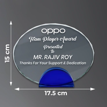 Crystal Memento Oval Size