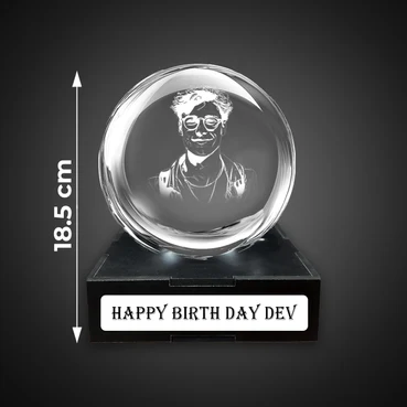 3D Crystal Ball with Sandblasting