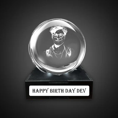 Executive 3D Crystal Ball with Sandblasting