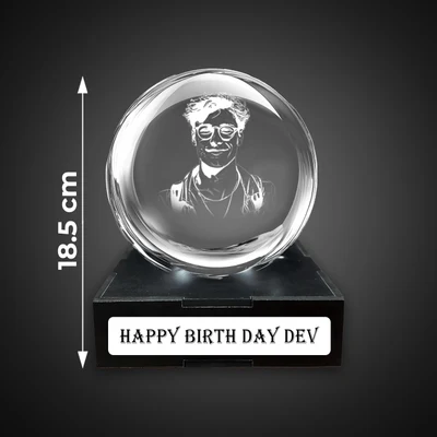 3D Crystal Ball with Sandblasting