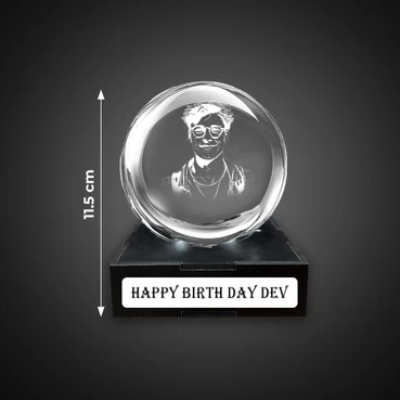 3D Crystal Ball with Sandblasting