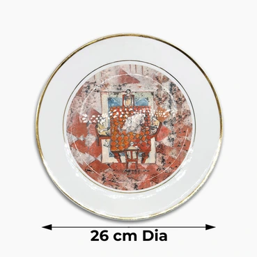 White Plate with Golden Border