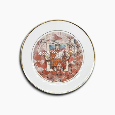 Plate with Golden Border