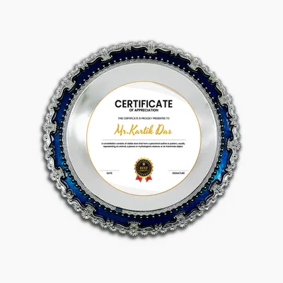 Metal Crest with Sublimatable Metal Sheet