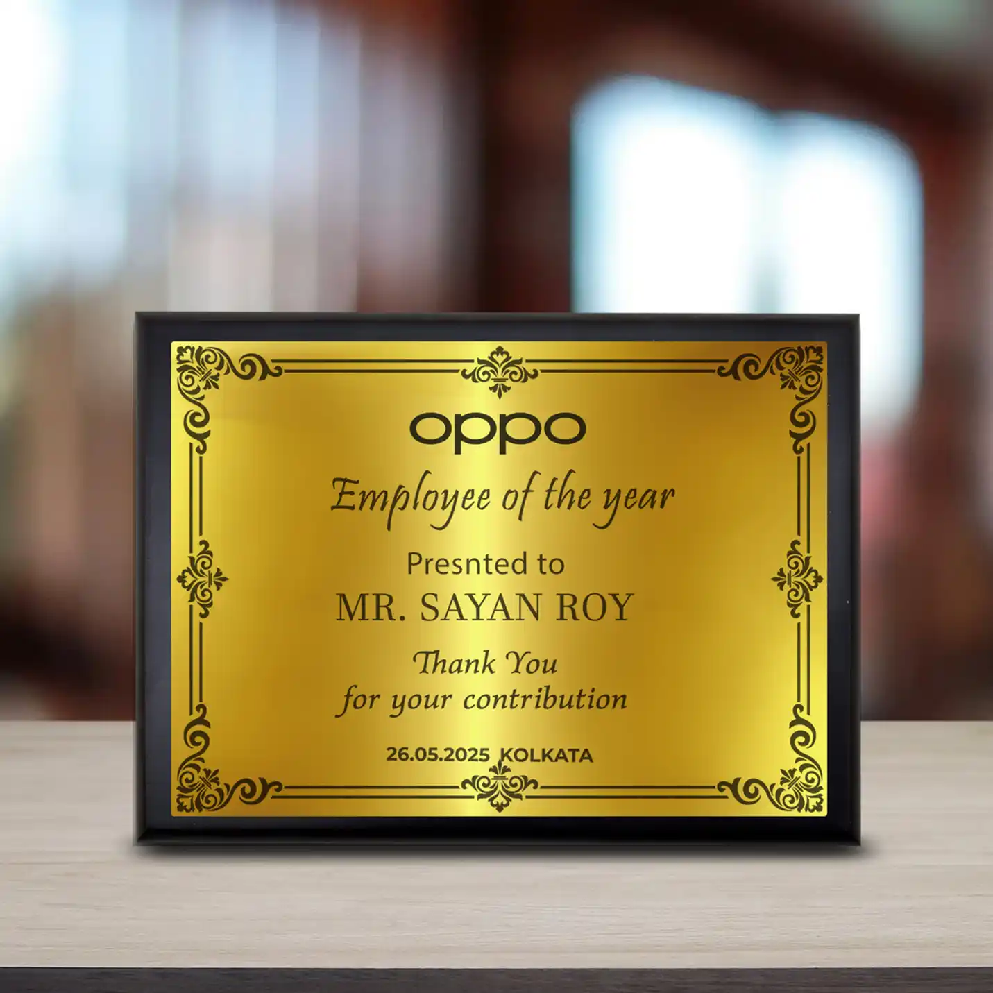 Corporate Wooden Plaque Certificate