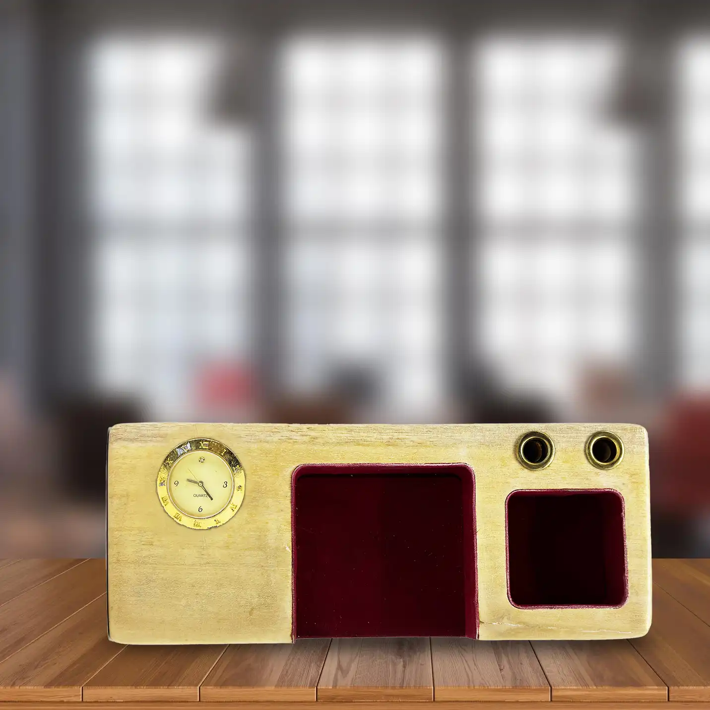 CO2 Engraving Wooden Desktop Pen stand