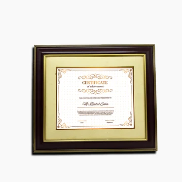 Exclusive Certificate With Elegant Frame