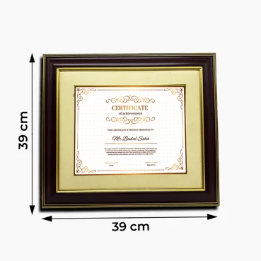 Exclusive Certificate With Elegant Frame