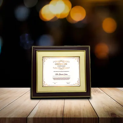 Exclusive Certificate With Elegant Frame