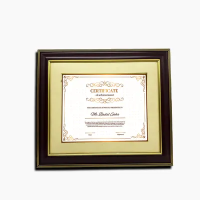 Exclusive Certificate With Elegant Frame
