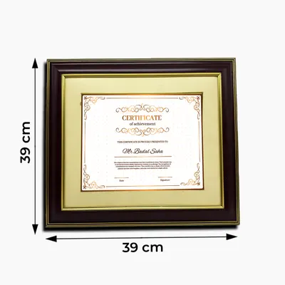 Exclusive Certificate With Elegant Frame
