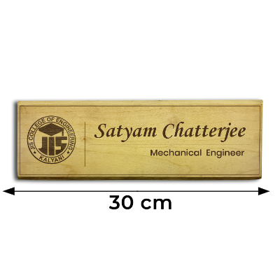 Standard  CO2 Engraved wooden name plate For Home and office