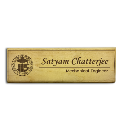 Standard  CO2 Engraved wooden name plate For Home and office