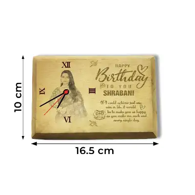Personalised CO2 engraving Wooden Photo Clock