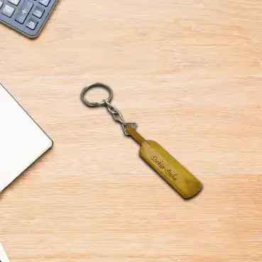 Customized cricket bat keychain