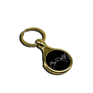 laser-engraved metal keychain