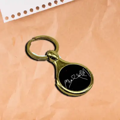 Premium quality laser-engraved metal keychain