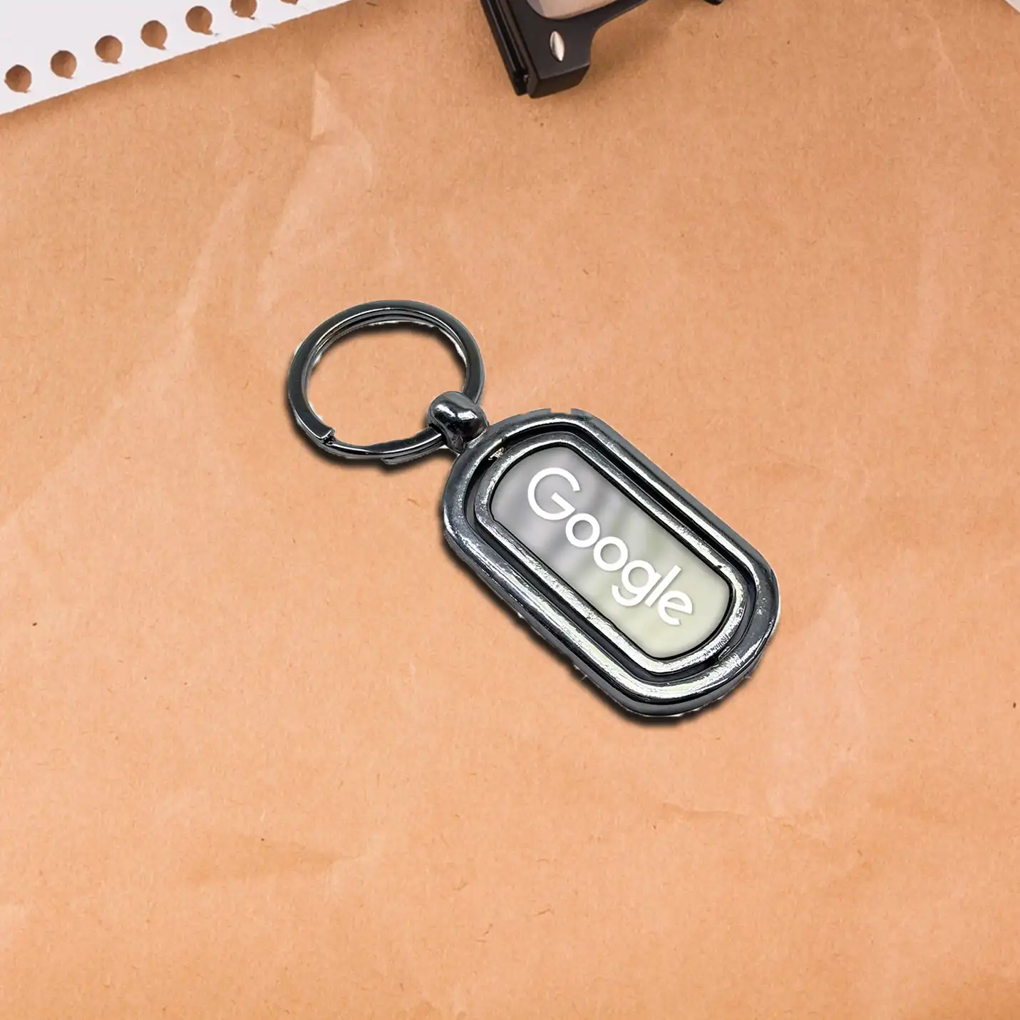 Premium quality metal keychain with laser engraving