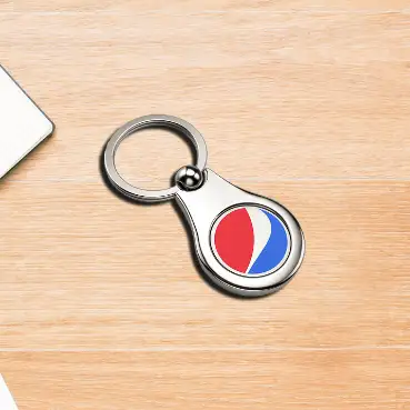 Precision laser cut metal keychain