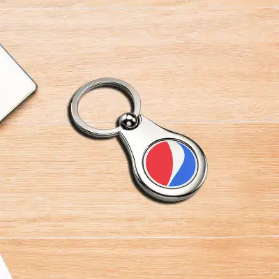 Precision laser cut metal keychain