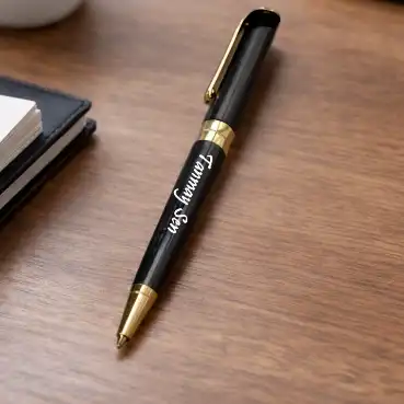 Custom made black metal pen for daily use