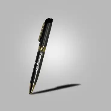 Custom made black metal pen for daily use