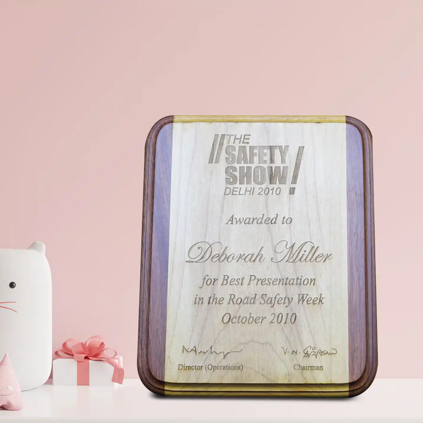 Corporate Personalised Lesser Engraved Wooden Certificate ( Size- 10x 8.5 Inch)