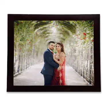 Elegant Metal sheet photo frame with premium wooden