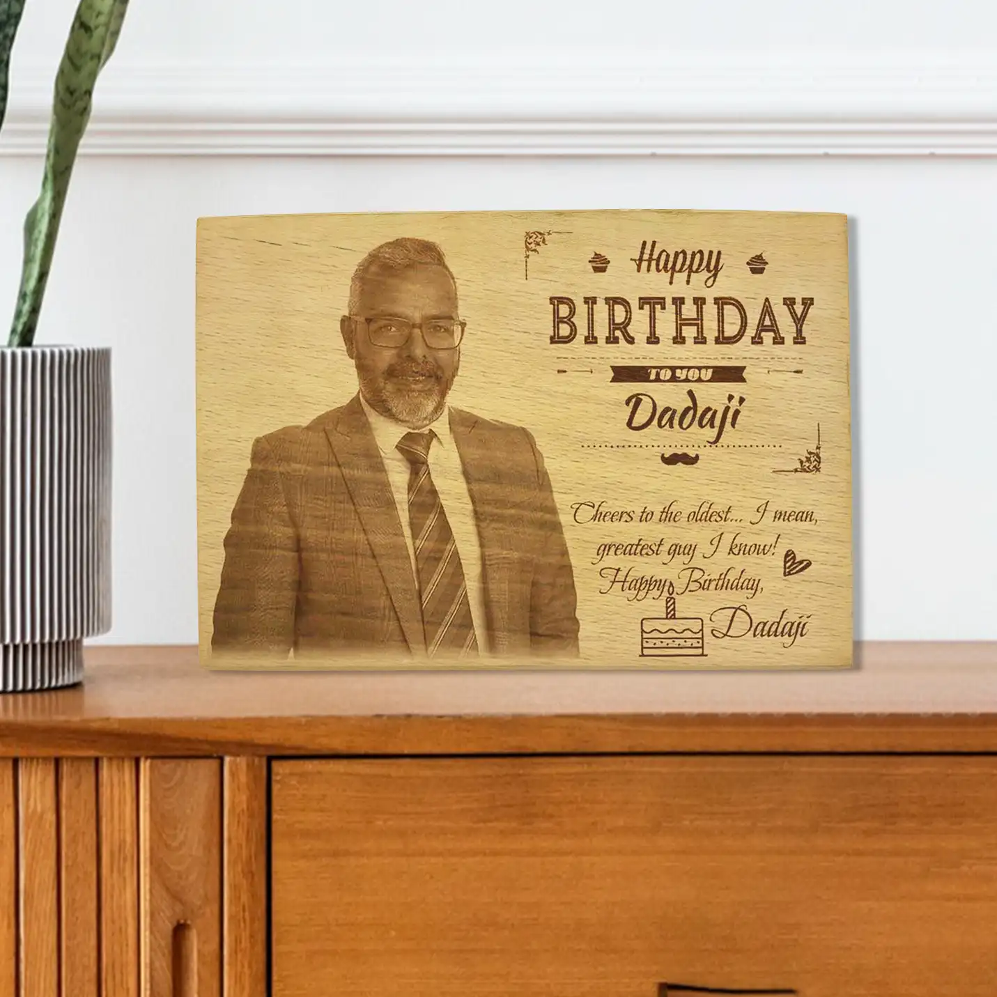 CO2 Engrave a wooden Photo frame