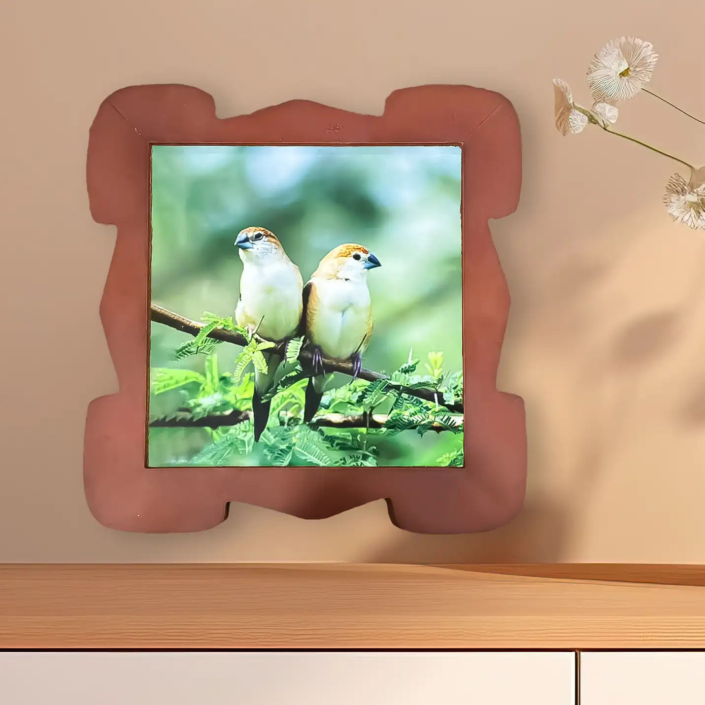 Personalized Jute photo frame with metal sheet