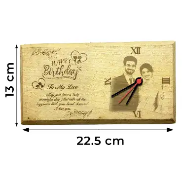 Customized CO2 engraved Clock