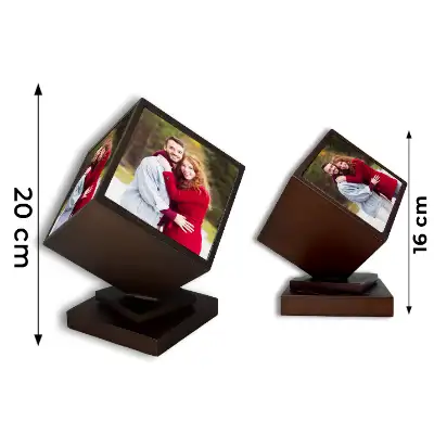 Wooden Cube photo frame using sublimation