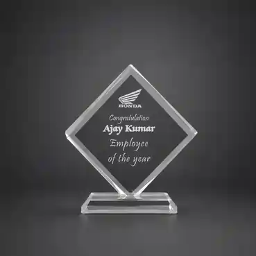 Crystal Plaque for Corporate Events ( 14cm X 13cm)