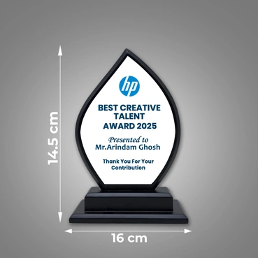 Metal Print Award with Black Wood