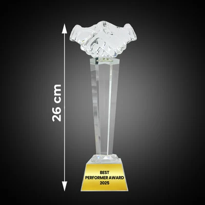customized Crystal Trophy With Sublimation Metal Print