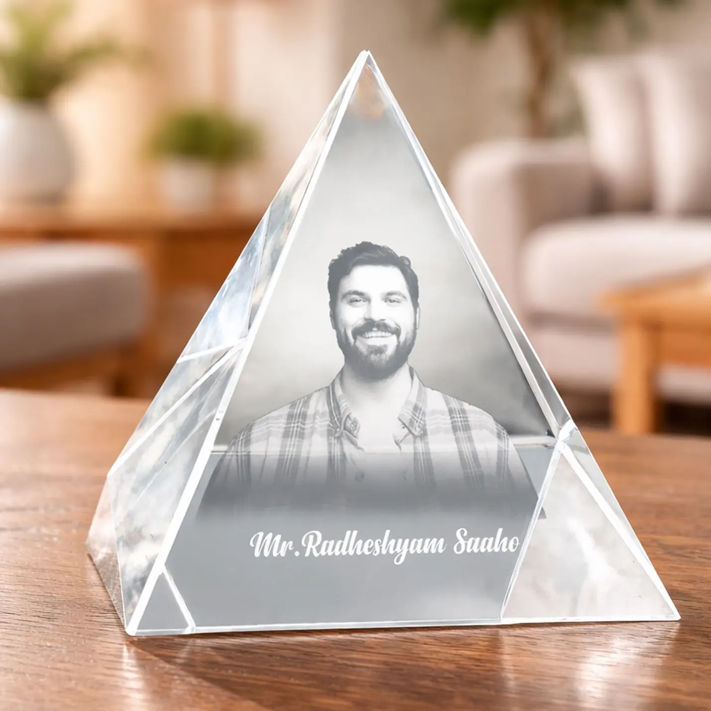 Personalised 3D Crystal Prisom