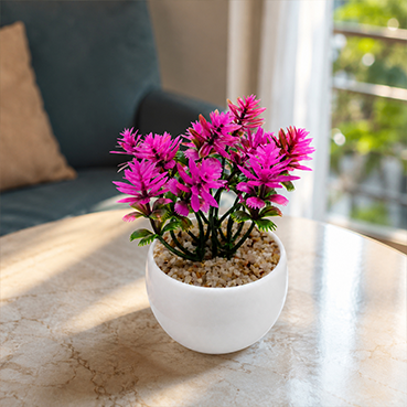 Artificial Mini Potted Flower Plants for Home &amp; Office Décor