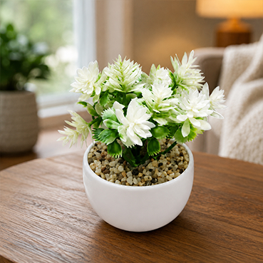 Artificial Mini Potted Flower Plants for Home &amp; Office Décor