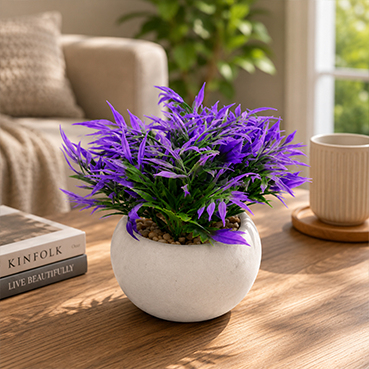 rtificial Green Plant in White Ceramic Pot for Home &amp; Office Decor