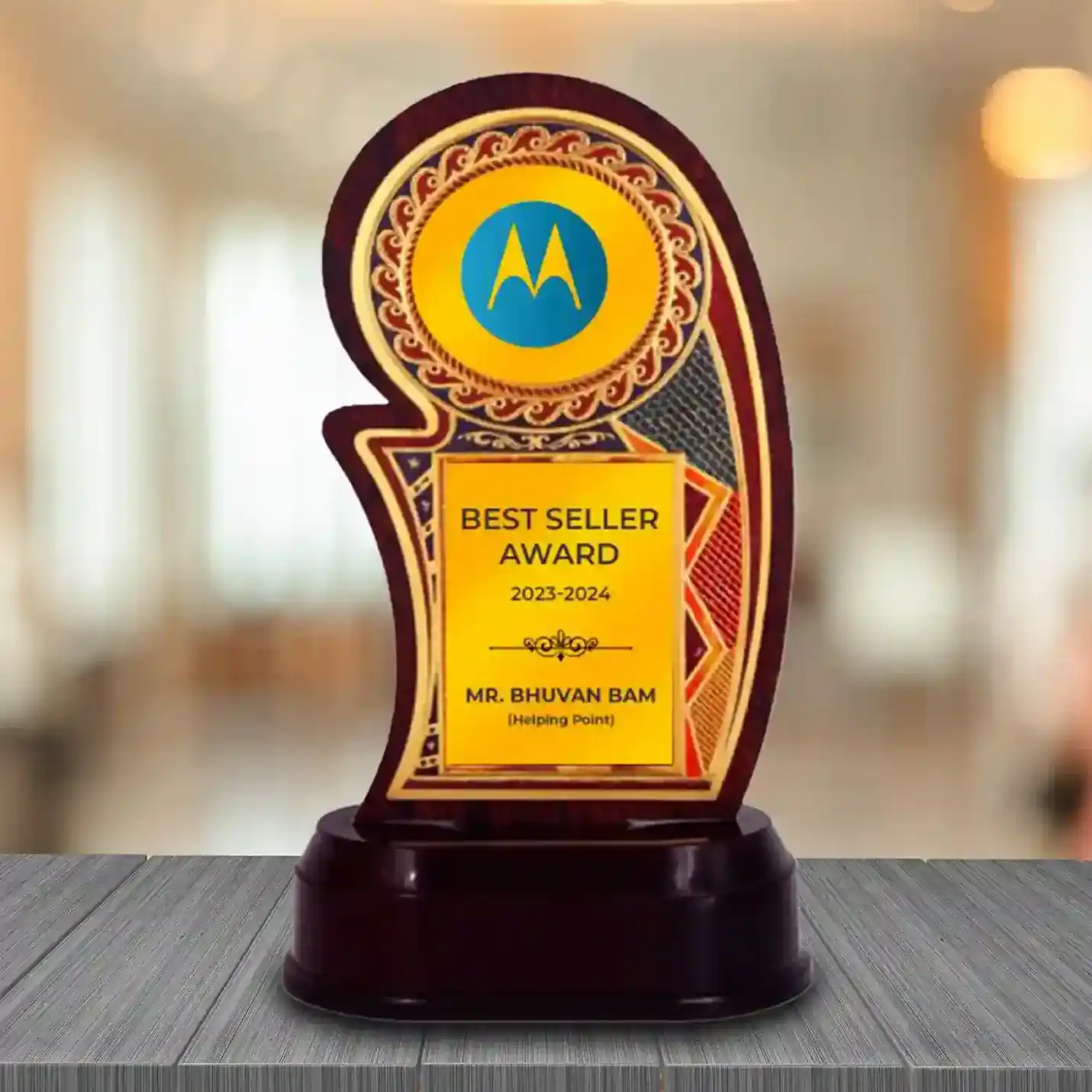 Premium-Quality Corporate Victory Fibre Trophy